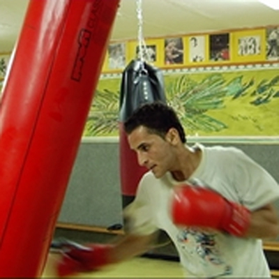Jerusalem Boxing Club - punching the bag